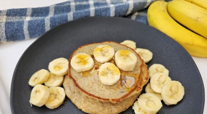 Panqueca de banana fit com aveia
