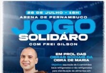 Ingressos Disponíveis para o Jogo Solidário com Frei Gilson na Arena de Pernambuco