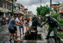 Cavalo Resgatado de Bueiro em Ananindeua: Investigação em Andamento e Reflexões sobre Infraestrutura Urbana