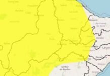 Inmet Emite Novo Alerta de Chuvas Intensas para 32 Municípios de Pernambuco