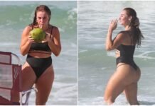 Atriz é vista em momento de descontração na praia da Barra da Tijuca Atriz é vista em momento de descontração na praia da Barra da Tijuca