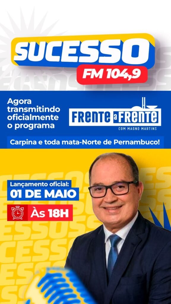 Programa Frente a Frente chega à Sucesso FM em Carpina