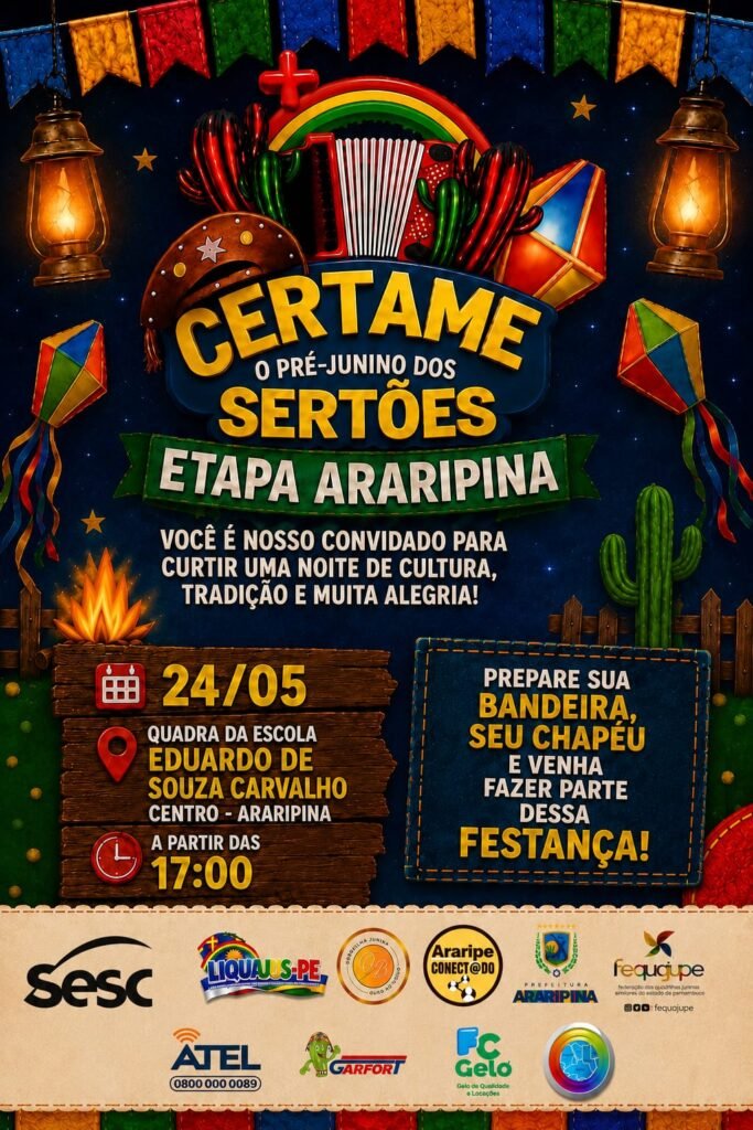 Cultura e Tradição: Araripina Sedia o 'Certame dos Sertões' com Maratona de Quadrilhas Juninas