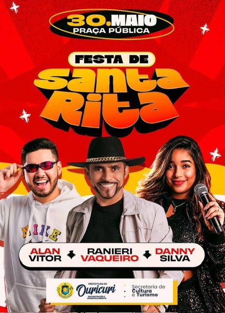 Festa de Santa Rita em Ouricuri promete atrair grande público com shows de artistas renomados