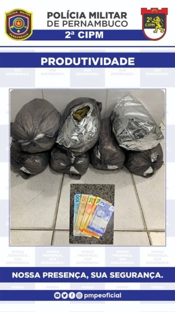Apreensão de 7 kg de skank marca operação policial em Cabrobó