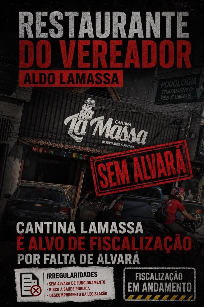 Fiscalização em Gravatá investiga restaurante sem alvará ligado a vereador