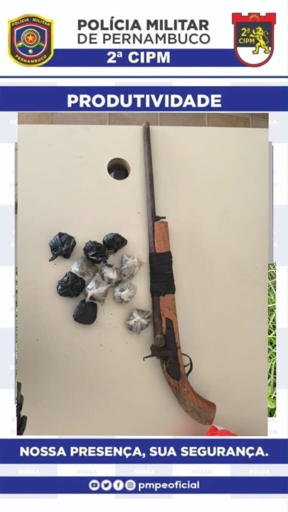 Operação policial em Orocó apreende arma artesanal e drogas