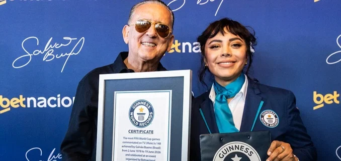 Narrador brasileiro entra para o Guinness com recorde em Copas do Mundo
