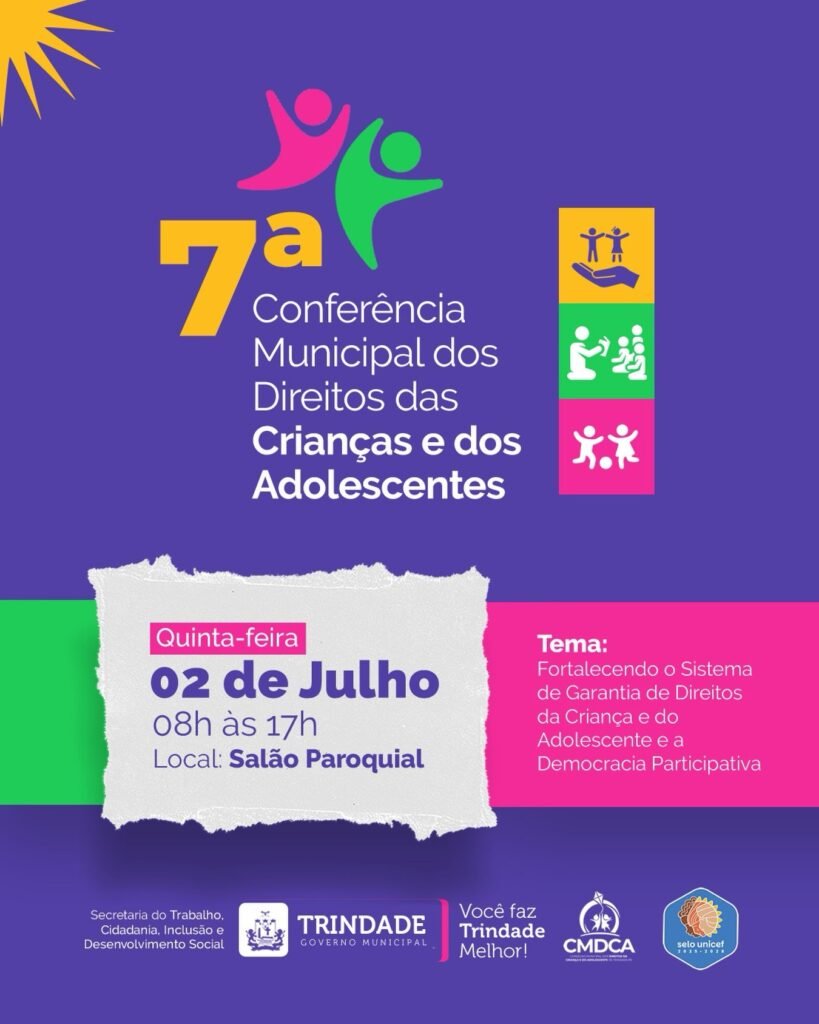 Trindade promove conferência sobre direitos da infância e adolescência