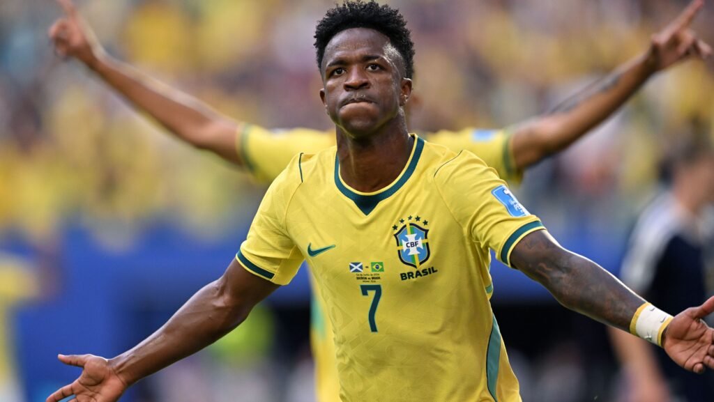Vini Jr. busca recorde de artilharia em Copas desde Ronaldo