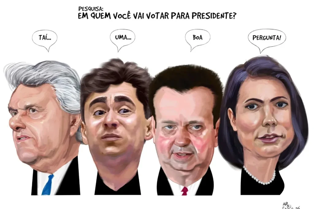 Charge de Aroeira ironiza indecisão eleitoral