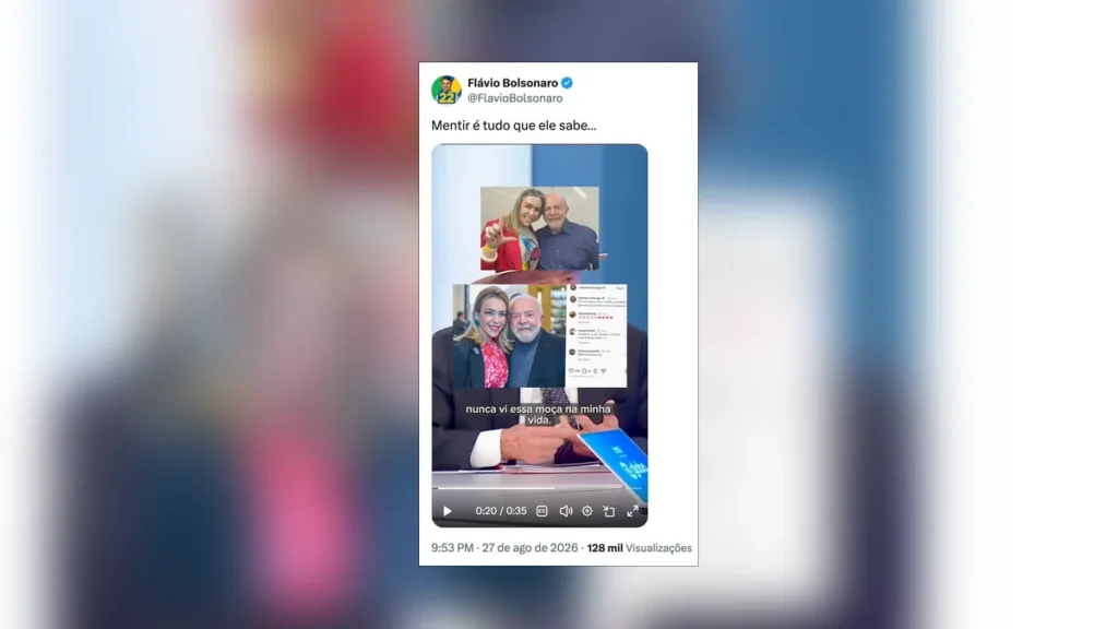 Flávio Bolsonaro critica Lula por declaração sobre lobista