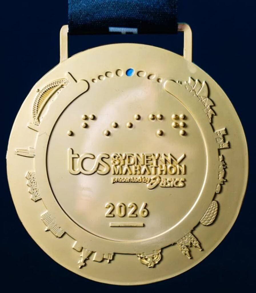 Medalha da Maratona de Sydney viraliza por erro em design