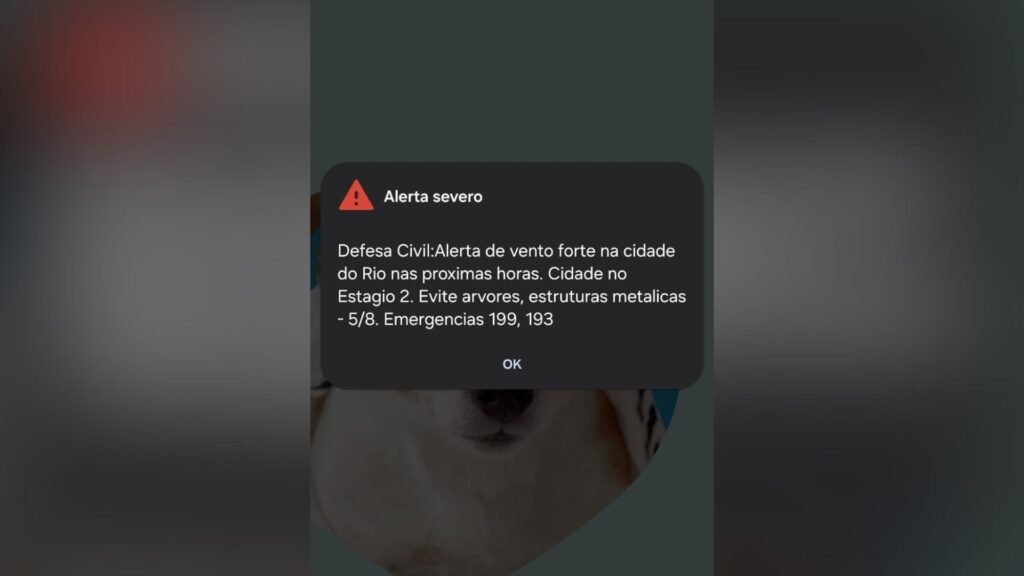 Rio de Janeiro em alerta severo devido a ventos fortes