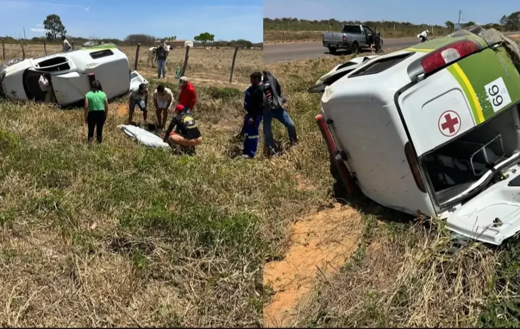 Acidente com ambulância em Serrolândia mobiliza equipes de resgate