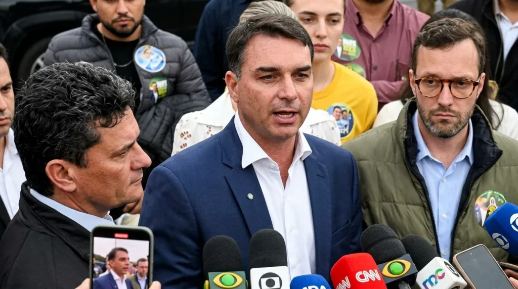 Flávio Bolsonaro critica Moraes após visita a Filipe Martins na prisão