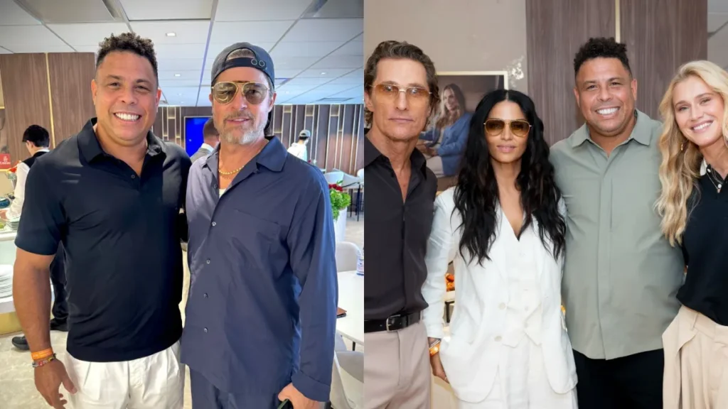 Ronaldo encontra Brad Pitt e Matthew Mcconaughey no US Open