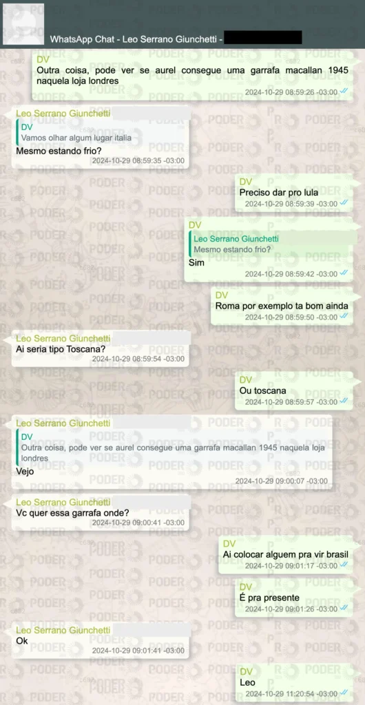 Daniel Vorcaro presenteia Lula com raro whisky avaliado em R$ 500 mil