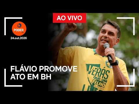 Flávio Bolsonaro realiza ato de campanha em Belo Horizonte