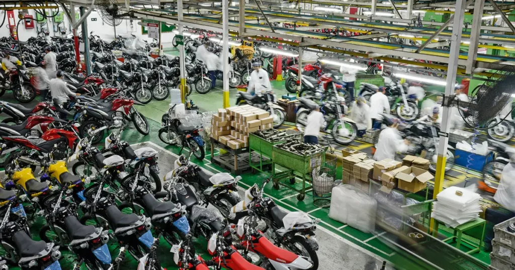Produção de motocicletas atinge maior nível desde 2008 com crescimento de 10%