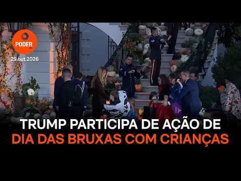 Trump e Melania celebram Halloween com crianças na Casa Branca