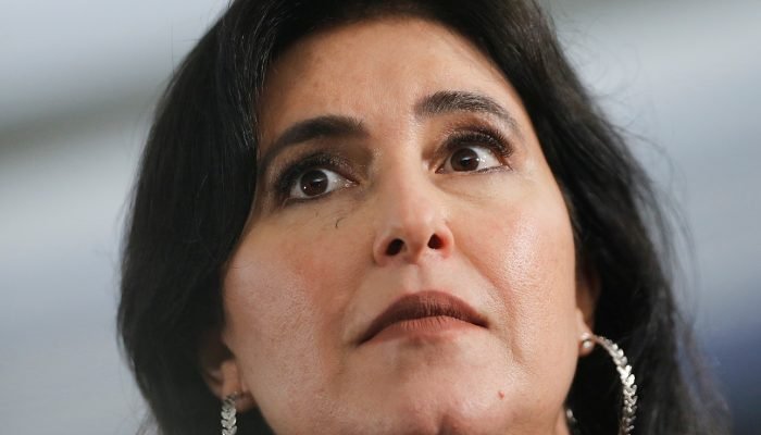 A senadora Simone Tebet, atual ministra do Planejamento, participa de reunião em Brasília 08/12...