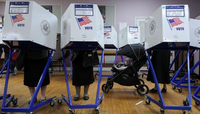 Local de votação das eleições dos EUA, em Nova York - 05/11/2024 (Foto: Maye-E Wong/Reuters)