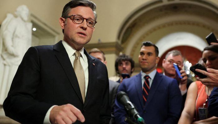 Presidente da Câmara dos Deputados dos EUA, Mike Johnson 23/07/2025 REUTERS/Jonathan Ernst