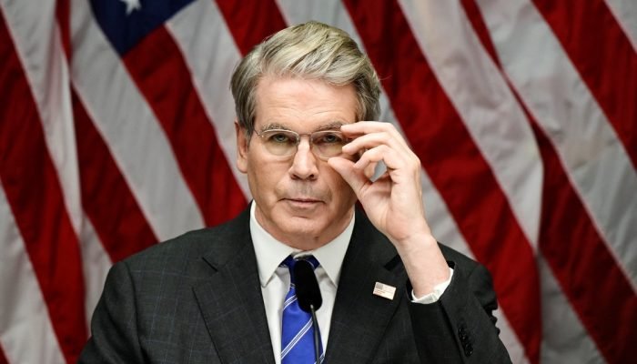 Secretário do Tesouro dos EUA, Scott Bessent 29/07/2025 Magnus Lejhall/TT News Agency/via REUTERS