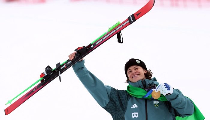 Lucas Braathen conquista medalha de ouro nos Jogos Olímpicos de Inverno REUTERS/Gintare Karpavic...