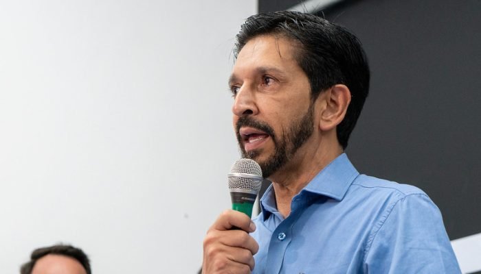 Prefeito Ricardo Nunes durante inauguração do Teia Lapa e do Sampacast Lapa. Foto: Secom/SP
