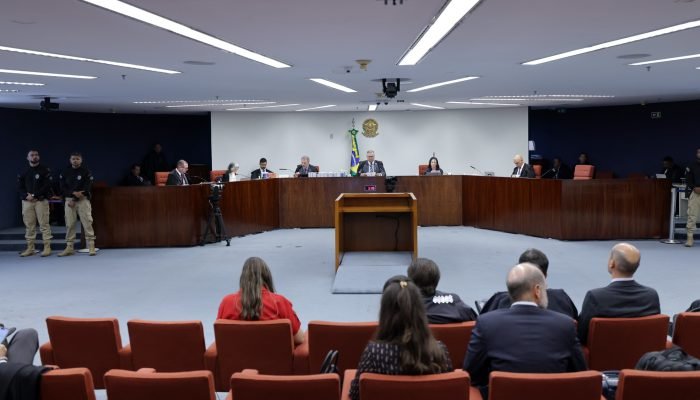 25 de fevereiro de 2026 - Primeira Turma do STF durante o julgamento do assassinato de Marielle F...