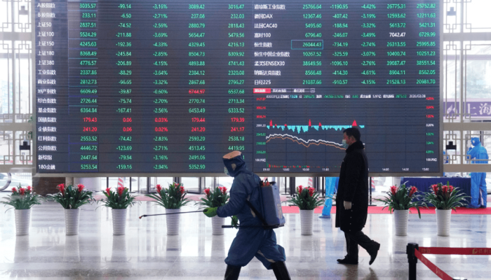 Bolsa de Valores de Xangai, na China (Foto: Aly Song/Reuters)
