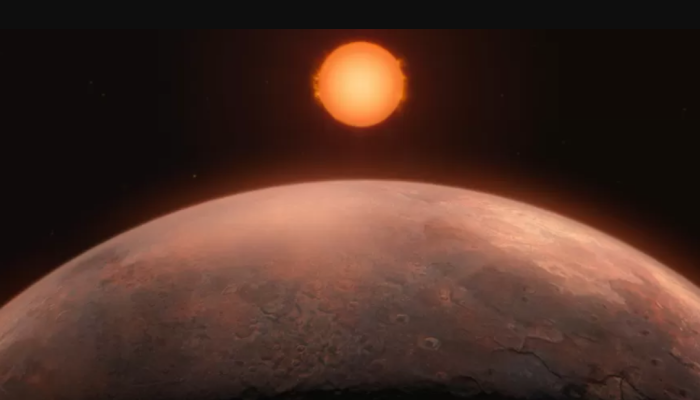 Representação artística do planeta L 98-59 d Foto: M. Kornmesser/ESO