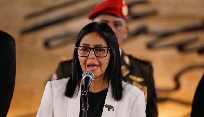 Presidente interina da Venezuela, Delcy Rodríguez, em Caracas08/01/2026  • REUTERS/Leonardo F...