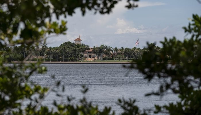 Mar-a-Lago, clube privado e residência do ex-presidente Donald Trump, em Palm Beach, Flórida, e...
