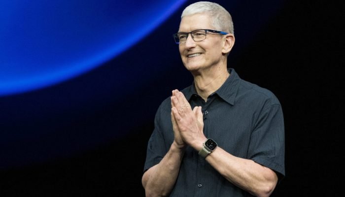 Tim Cook, CEO da Apple, diz que conselho de Steve Jobs foi um "presente" (Foto: Nic Coury/Getty I...
