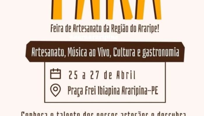2ª edição da Feira de Artesanato da Região do Araripe!
