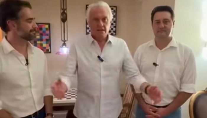 Da esquerda para direita: Eduardo Leite, Ronaldo Caiado e Ratinho Jr (Reprodução: Instagram)