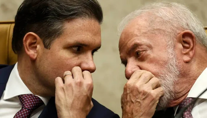 Brasília (DF), 02/02/2026 - O presidente da Câmara dos Deputados, Hugo Motta, e o presidente Lu...