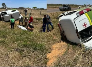 Acidente com ambulância em Serrolândia mobiliza equipes de resgate