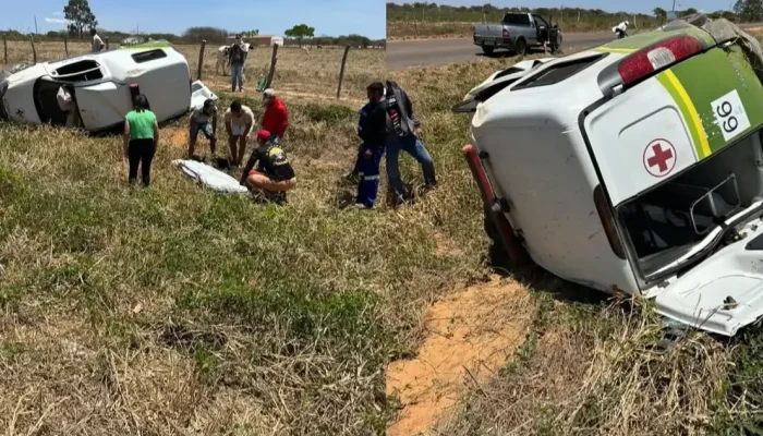 Acidente com ambulância em Serrolândia mobiliza equipes de resgate