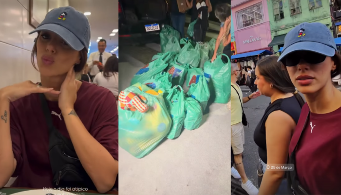 Bruna Biancardi organiza festa junina fora de época com compras na 25 de Março