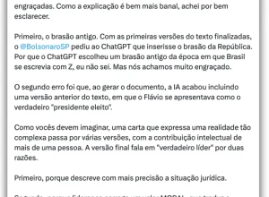 Carta de Flávio Bolsonaro teve auxílio do ChatGPT para redação