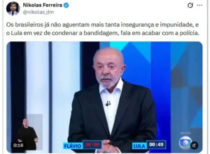Declaração de Lula sobre polícia gera críticas da oposição