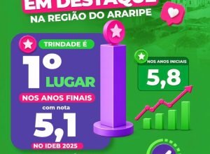 Educação em Trindade alcança o 1º lugar da Região do Araripe no IDEB 2025