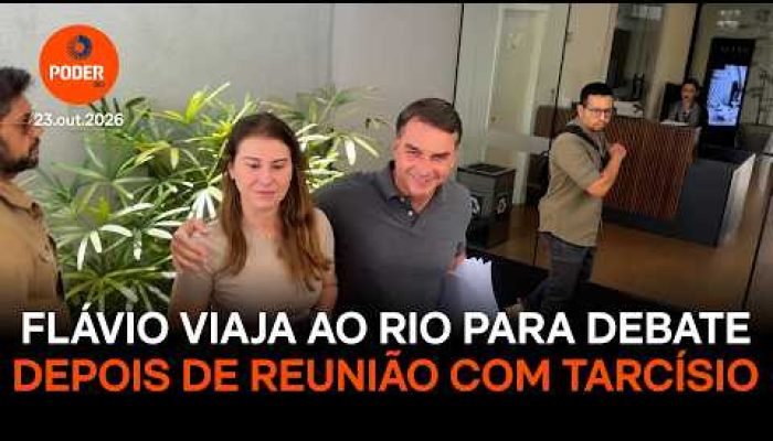 Flávio Bolsonaro participa de debate no Rio após reunião estratégica com Tarcísio