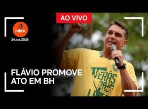 Flávio Bolsonaro realiza ato de campanha em Belo Horizonte