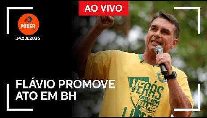 Flávio Bolsonaro realiza ato de campanha em Belo Horizonte