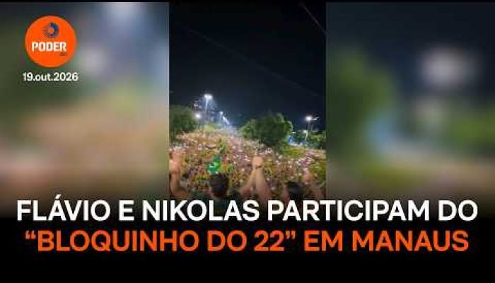 Flávio Bolsonaro reúne multidão em Manaus com apoio de Nikolas e Pavanato